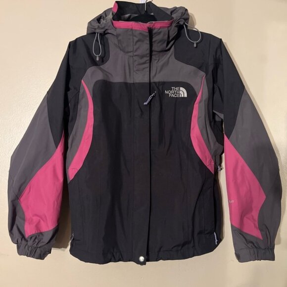 The North Face 3in1 Hooded Insulated Ski Jacket Pink/Black/Gray Size Small - Picture 4 of 8